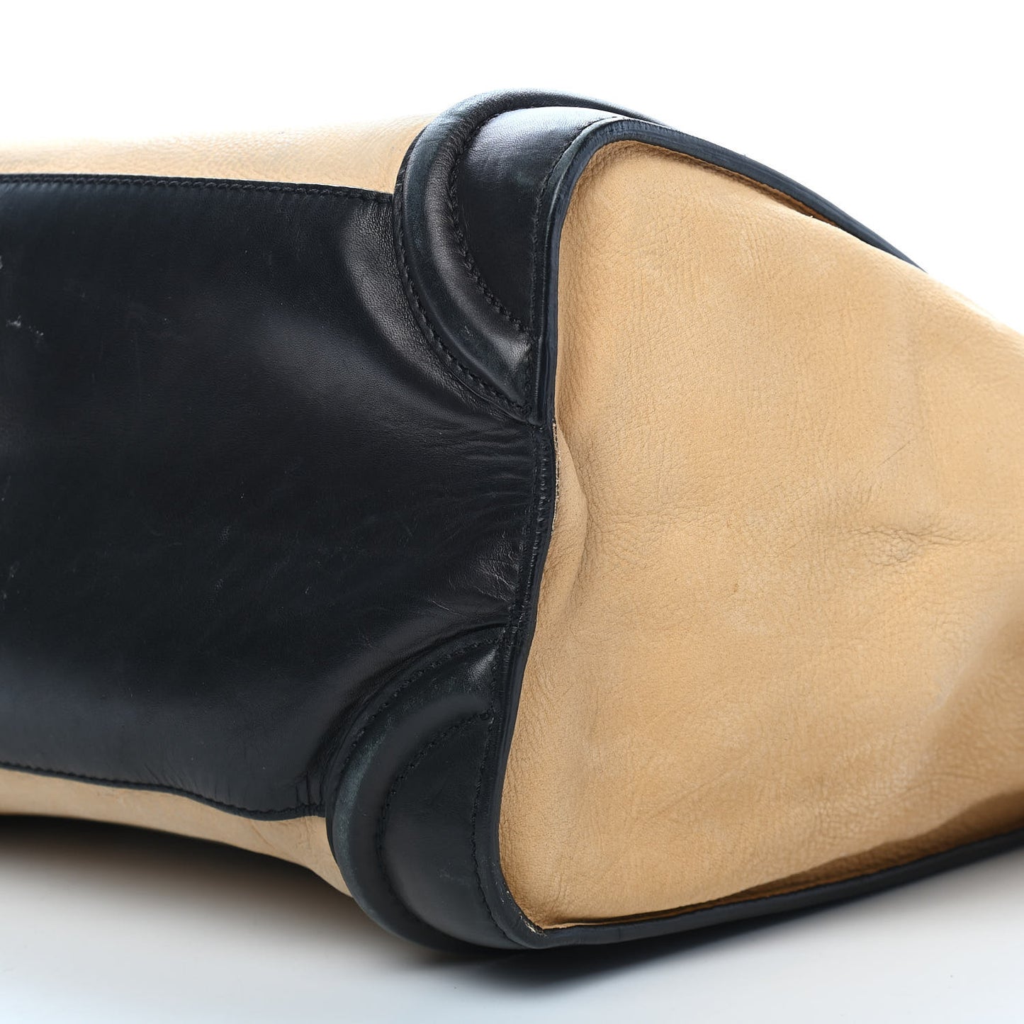 Nubuck Elephant Calfskin Mini Luggage Navy Dune