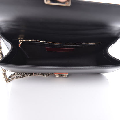 Valentino Garavani Vitello Medium Glam Lock Rockstud Flap Black 5 of 8
