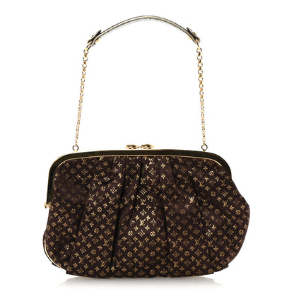 Louis Vuitton Satin Monogram Aumoniere Clutch Brown 1 of 9