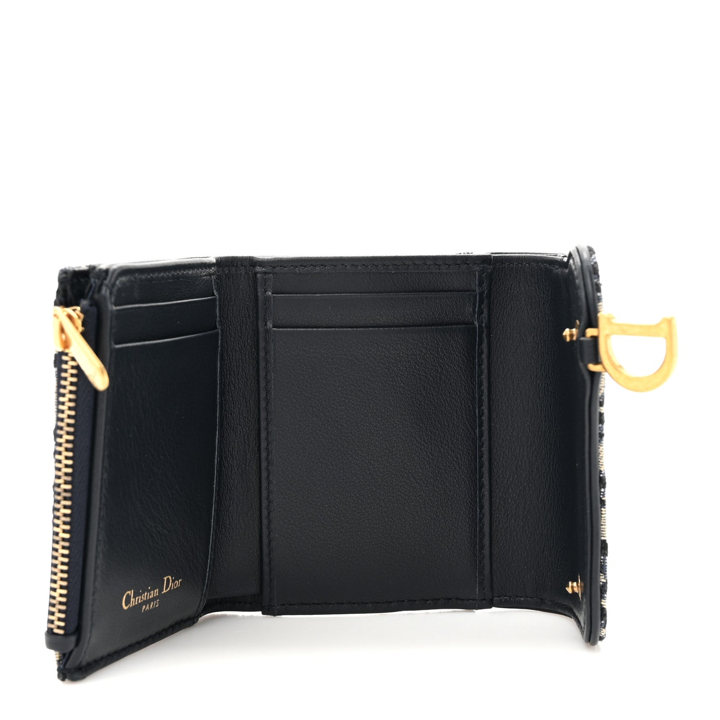 Oblique Saddle Lotus Wallet Blue