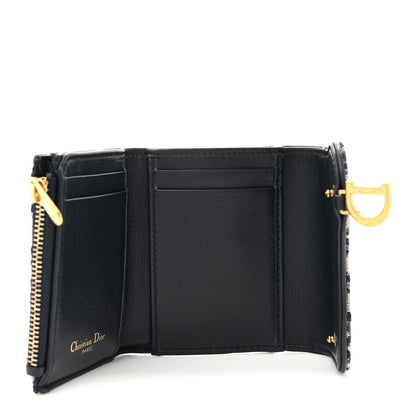 Christian Dior Oblique Saddle Lotus Wallet Blue 5 of 10