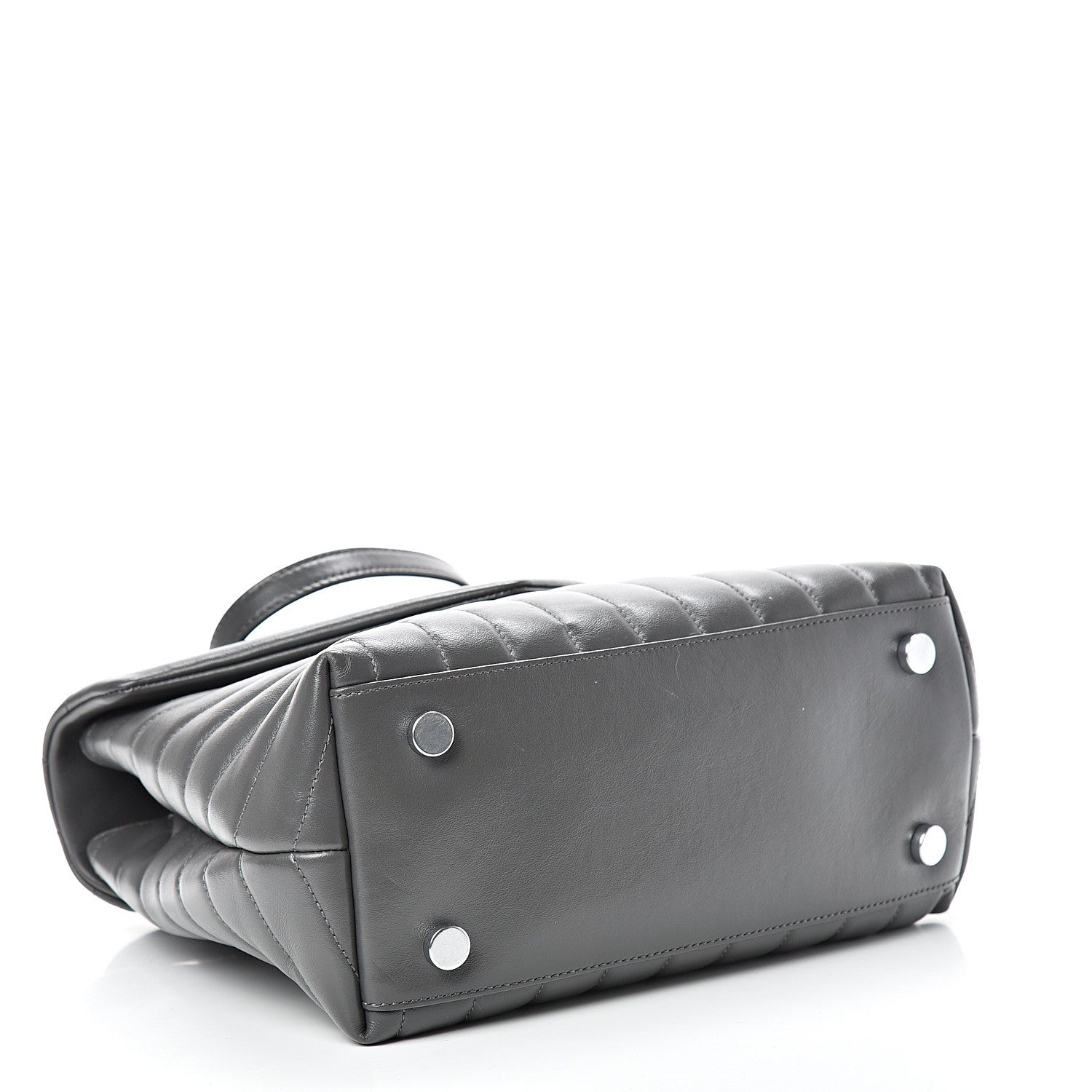Saint Laurent Calfskin Y Quilted Monogram Medium Loulou Satchel Kaki Fonce 3 of 14