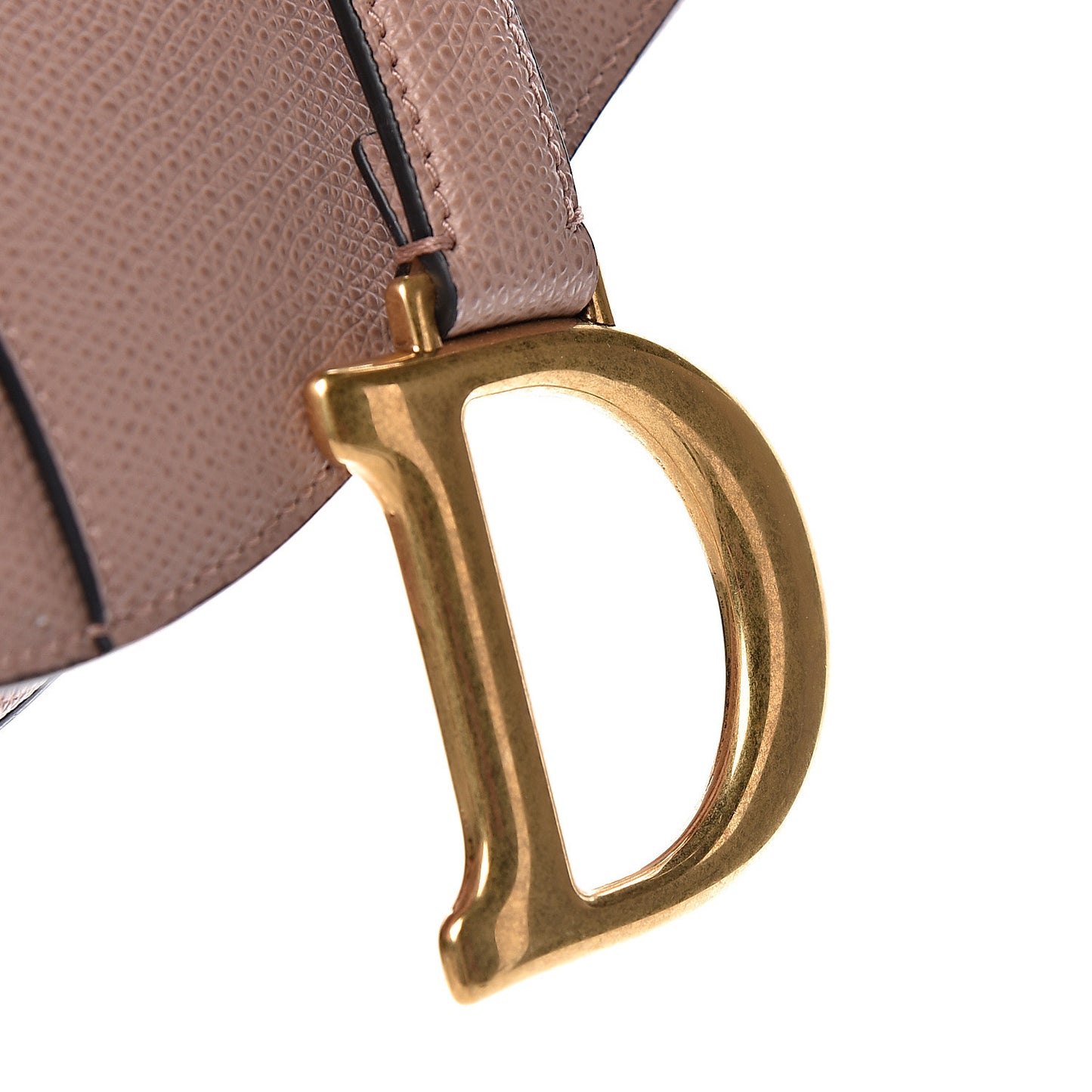 Grained Calfskin Saddle Bag Pink