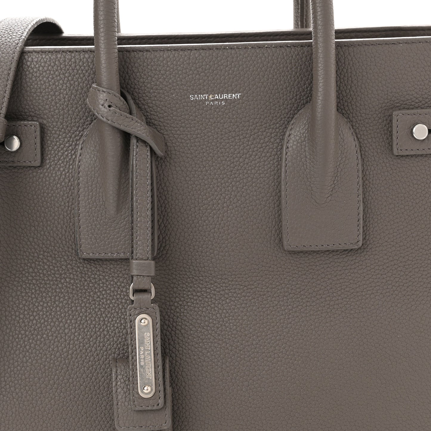 Grained Calfskin Small Supple Sac De Jour Mouse Grey