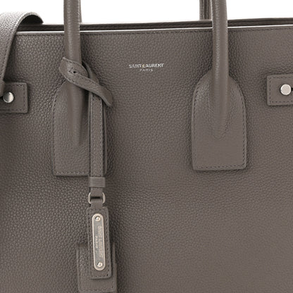 Saint Laurent Grained Calfskin Small Supple Sac De Jour Mouse Grey 9 of 14