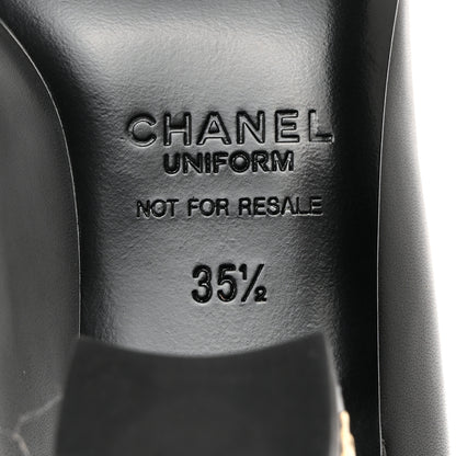Chanel Lambskin Cap Toe CC Pumps 35.5 Black 8 of 9
