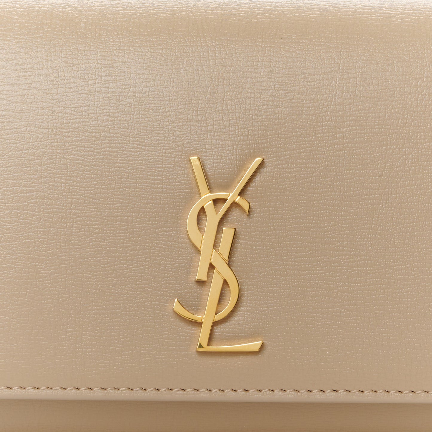 Smooth Calfskin Monogram Phone Holder Crossbody Dark Beige