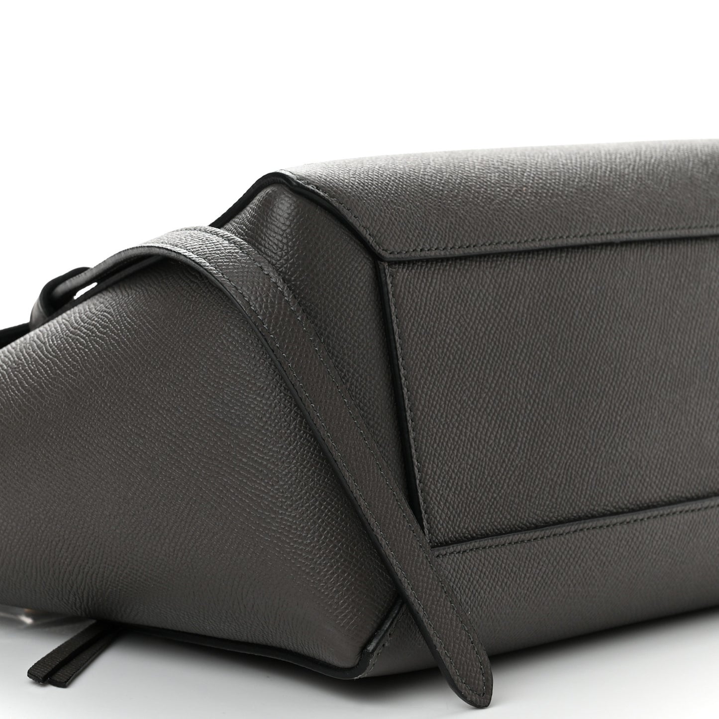 Baby Grained Calfskin Micro Belt Bag Grey