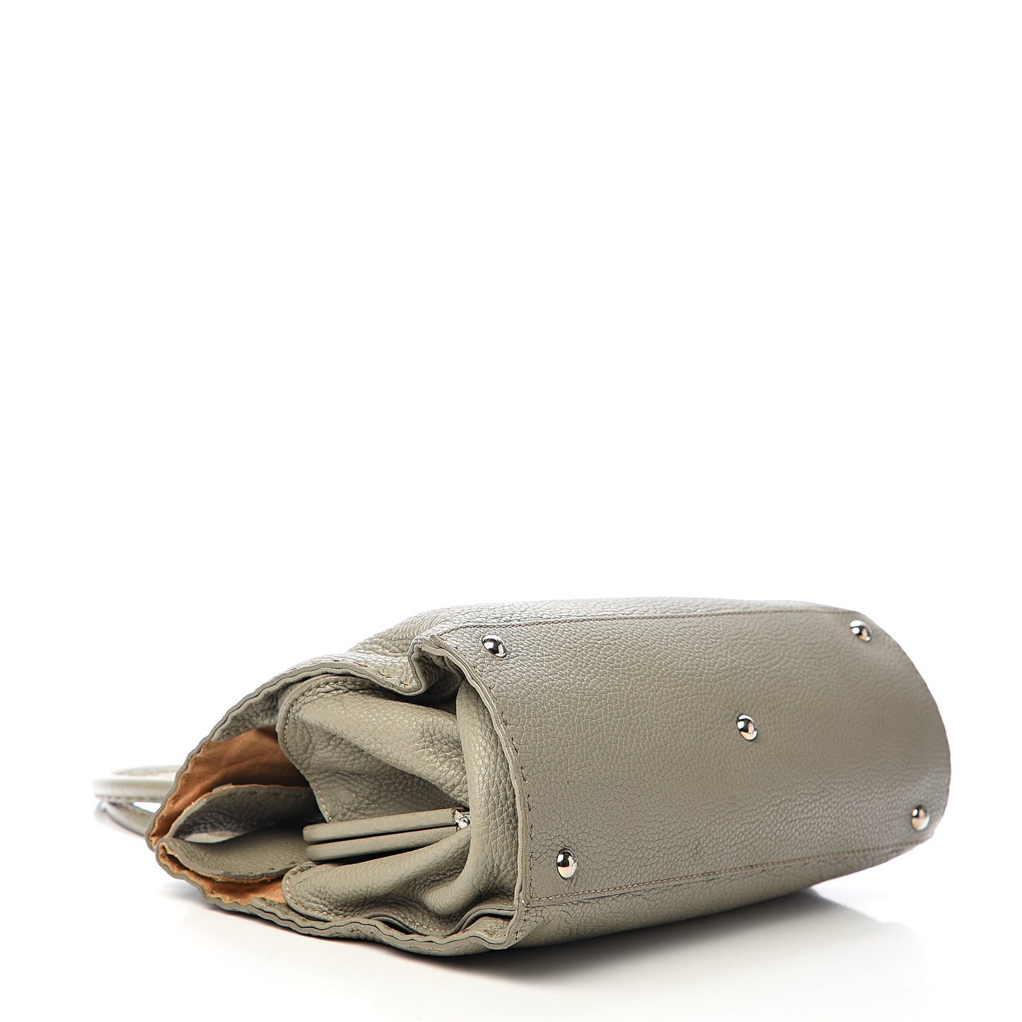 Calfskin Romano Selleria Tote Grey