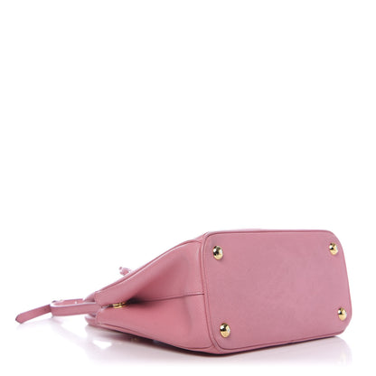 Prada Saffiano Small Double Zip Galleria Tote Geranio 4 of 10