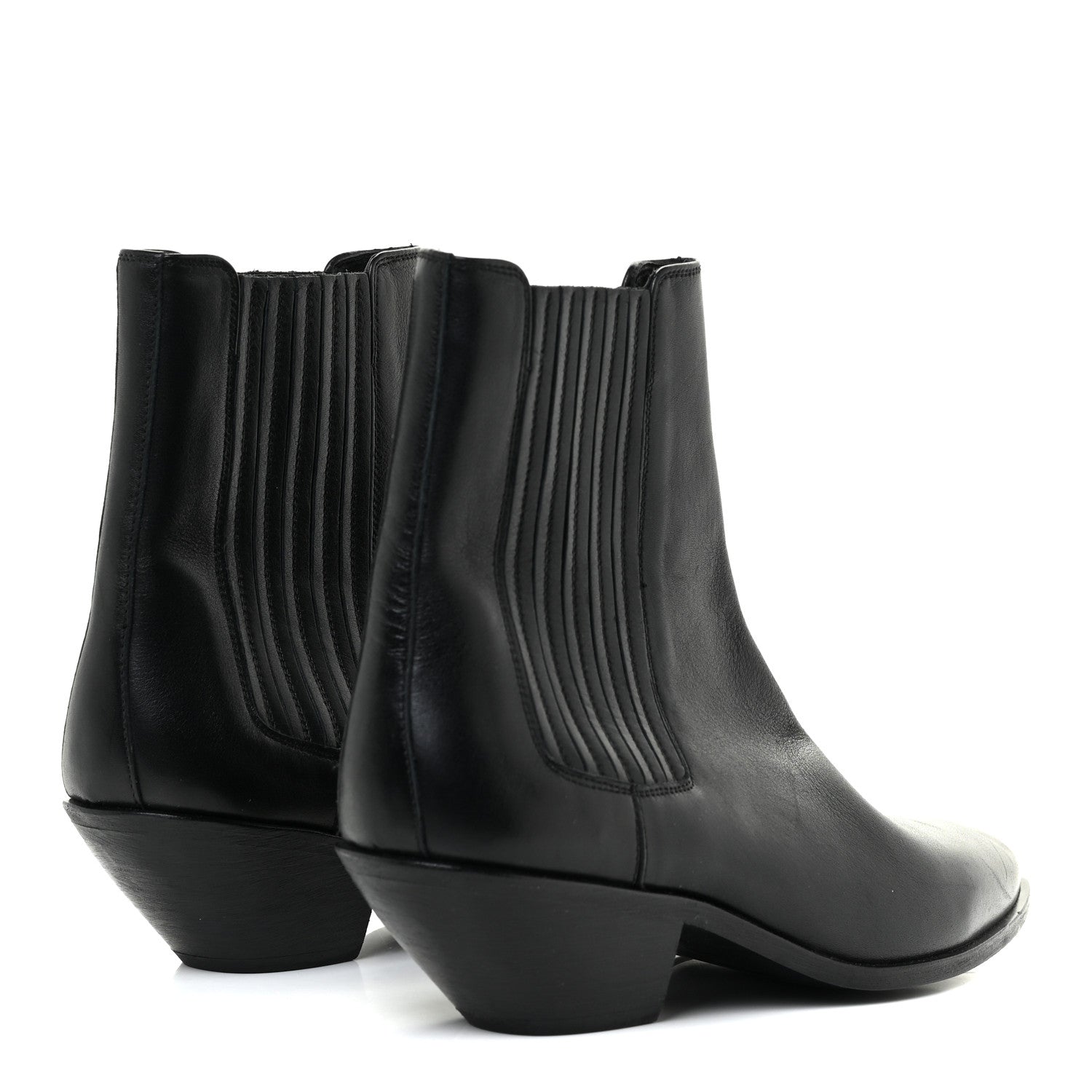 Saint Laurent Calfskin Brit Souple Ankle Boots 39 Black 4 of 10