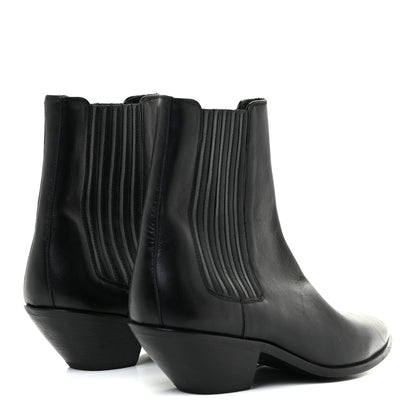 Saint Laurent Calfskin Brit Souple Ankle Boots 39 Black 4 of 10