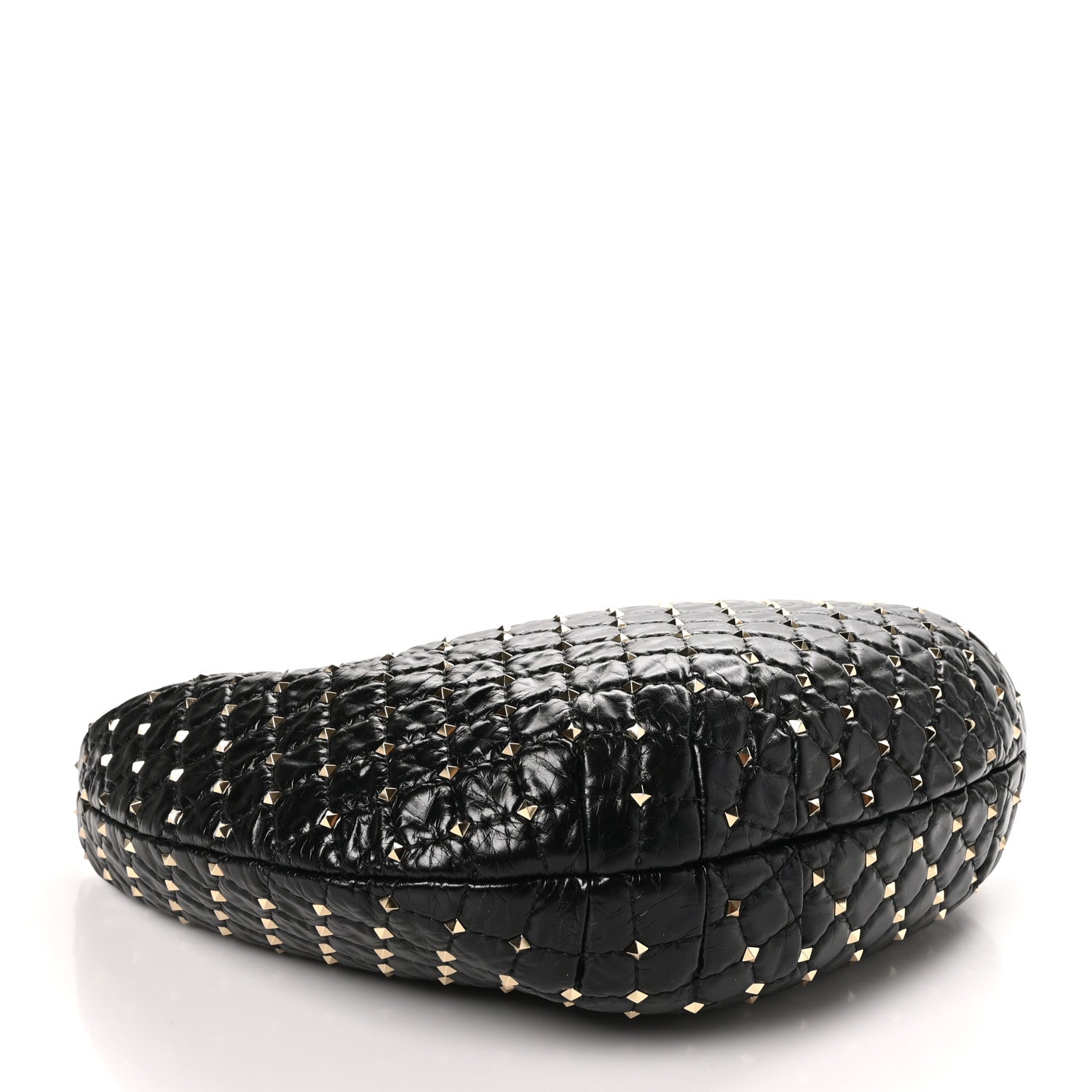 Valentino Garavani Nappa Rockstud Spike Hobo Black 4 of 9