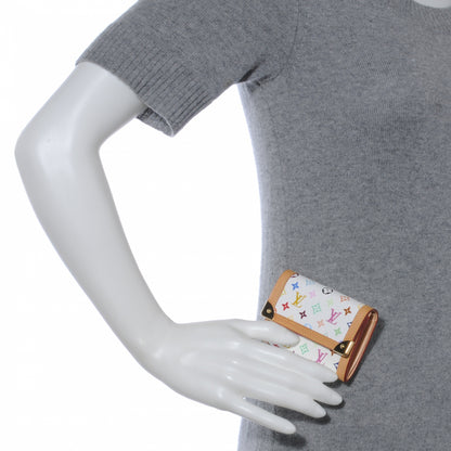 Louis Vuitton Monogram Multicolor Porte-Monnaie Plat Coin Purse White 2 of 7