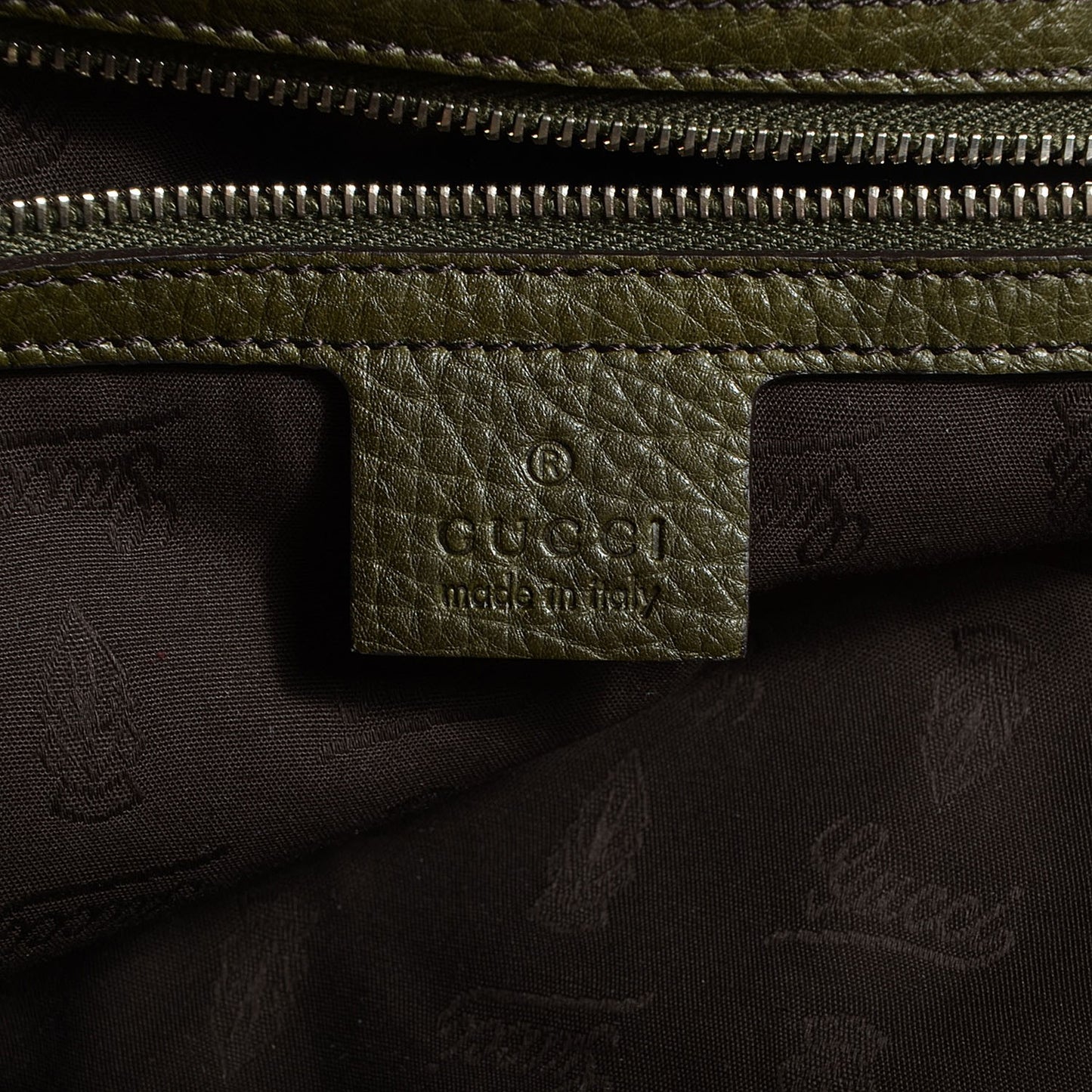 Monogram Large Bamboo Bar Tassel Shoulder Bag Green