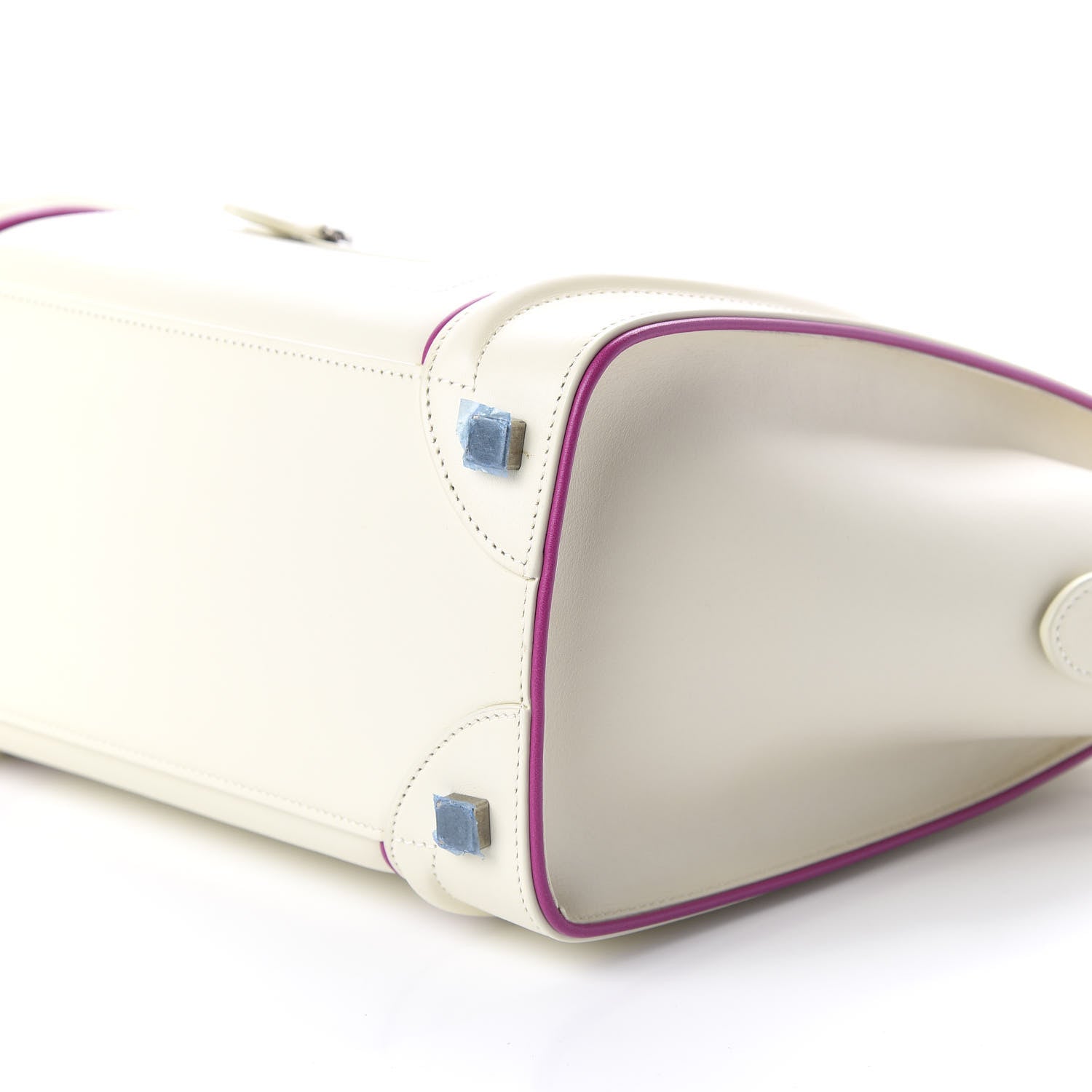 Celine Smooth Calfskin Micro Luggage White Magenta 7 of 10