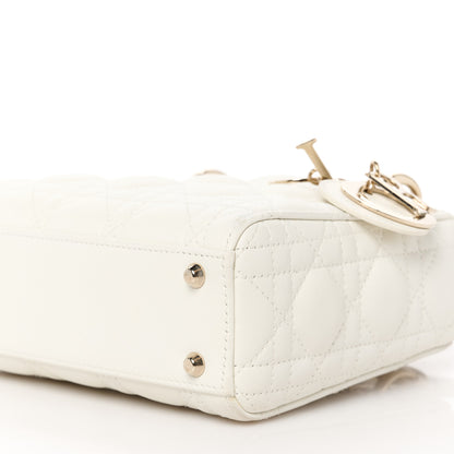 Christian Dior Lambskin Cannage Mini Lady Dior White 10 of 12