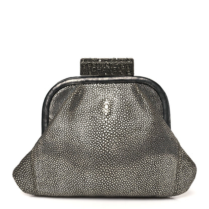 Chanel Stingray Degrade Frame Clutch Silver 1 of 12
