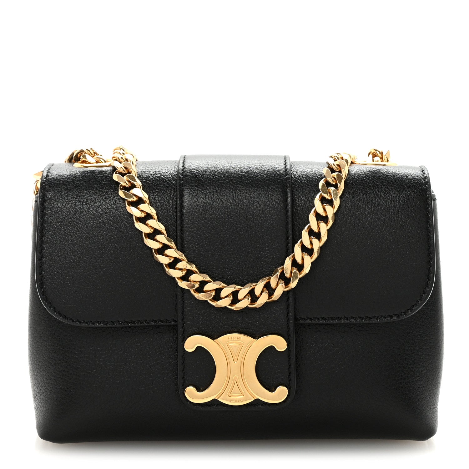 Celine Supple Calfskin Mini Victoire Bag Black 1 of 9