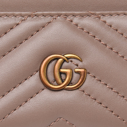Gucci Calfskin Matelasse GG Marmont Card Holder Porcelain Rose 7 of 8