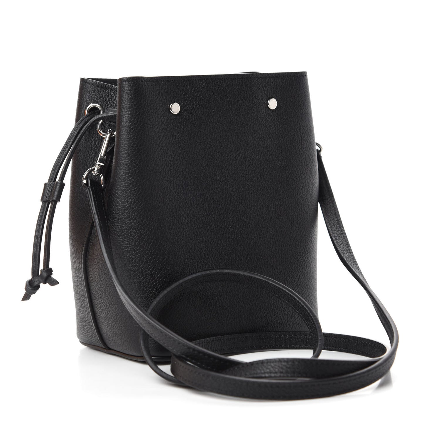 Calfskin Nano Lockme Bucket Black
