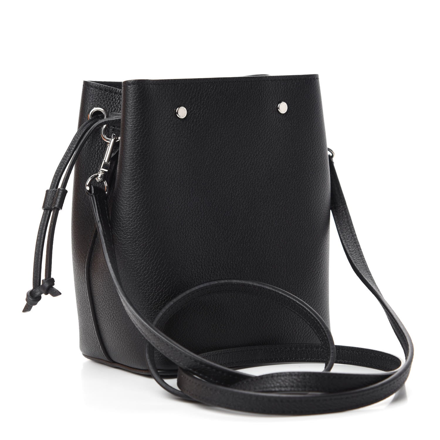 Louis Vuitton Calfskin Nano Lockme Bucket Black 3 of 11