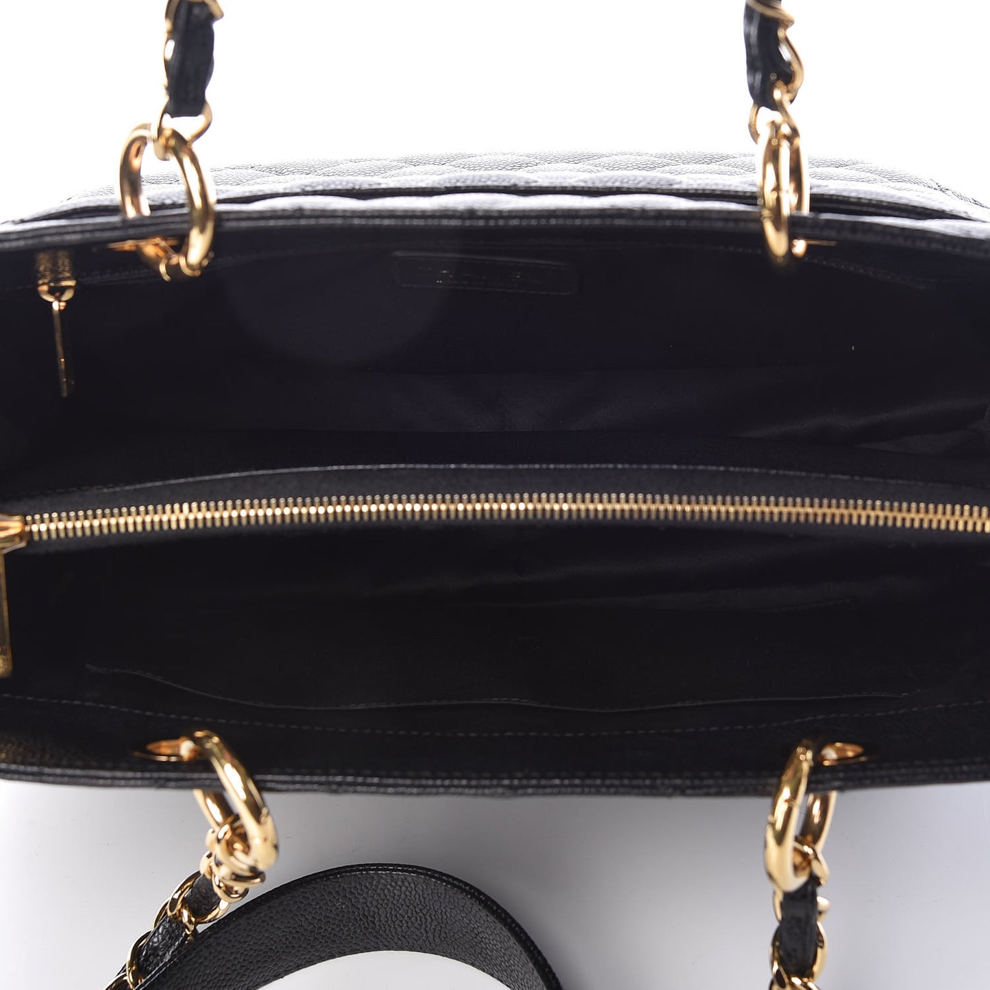 Caviar Quilted Grand Shopping Tote GST Black