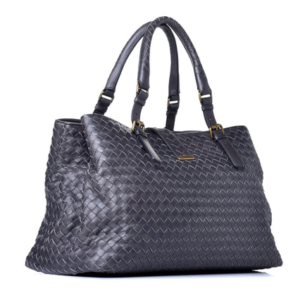Bottega Veneta Nappa Intrecciato Medium Roma Tote Ferro Gray 3 of 9