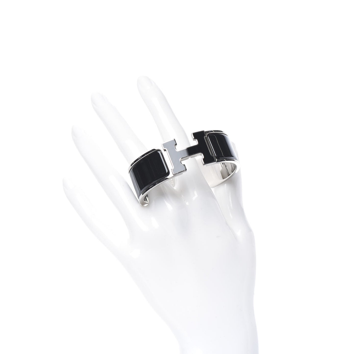 Enamel Wide Clic Clac H Bracelet PM Black