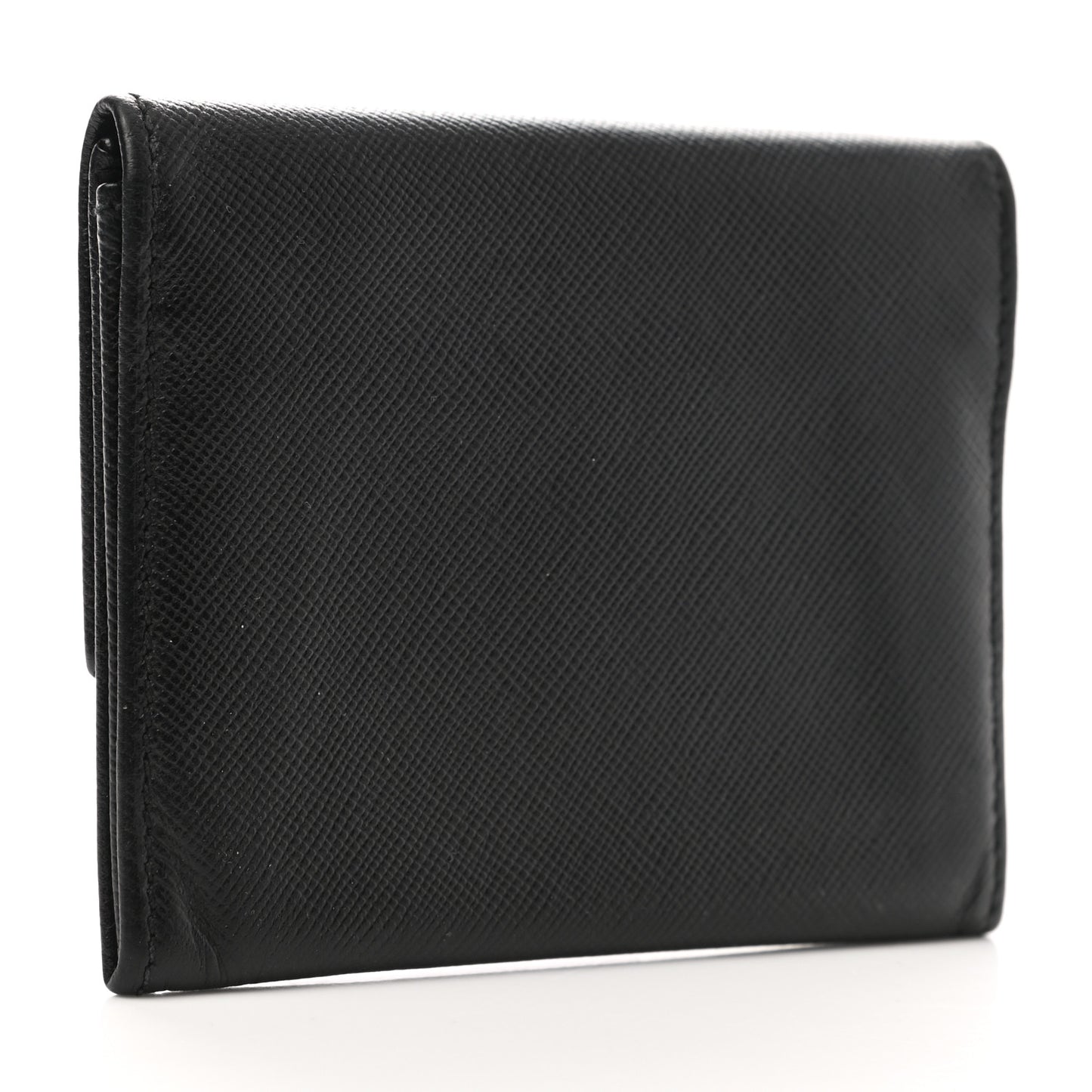 Saffiano Triangle Coin Purse Black