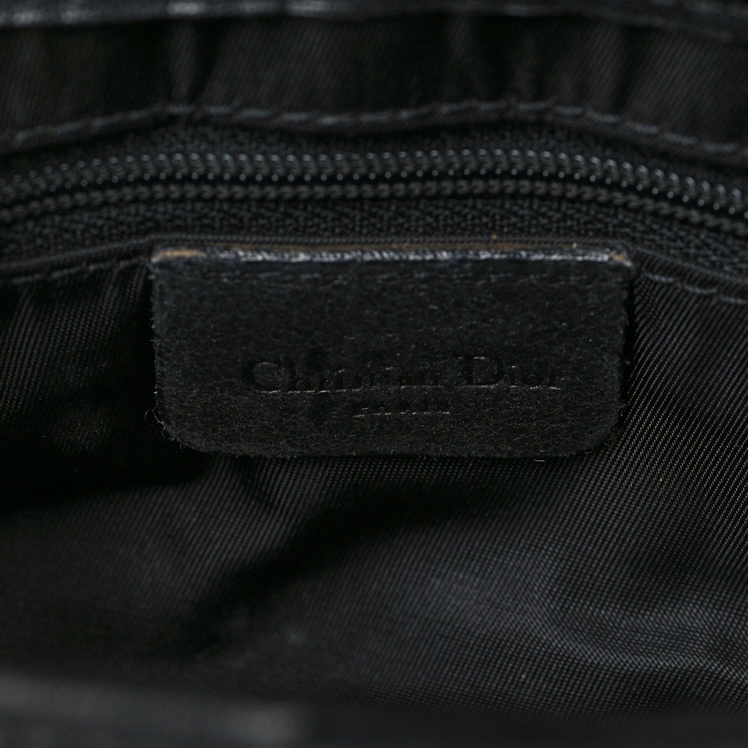 Christian Dior Shiny Goatskin Saddle Bag Black 6 of 7