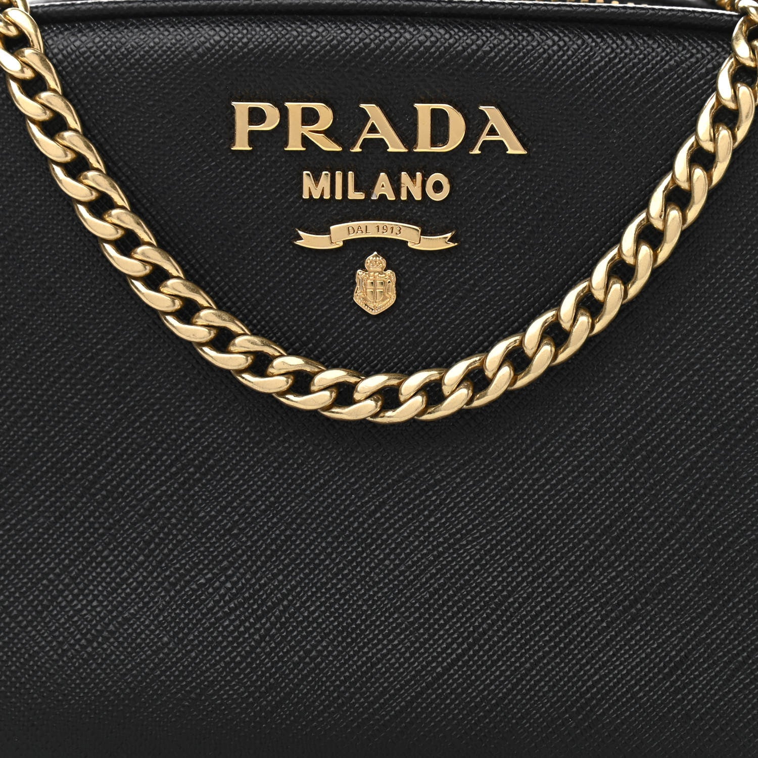 Prada Saffiano Lux Metal Belt Bag Black 8 of 10