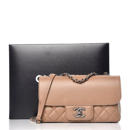 Chanel Caviar All About Flap Bag Beige 10 of 10