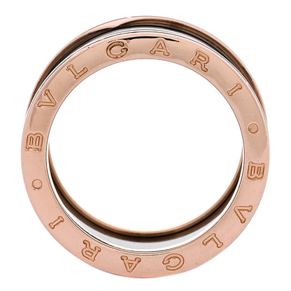 Bulgari 18K Rose Gold Black Ceramic B.Zero1 Four-Band Ring 61 9.5 4 of 6