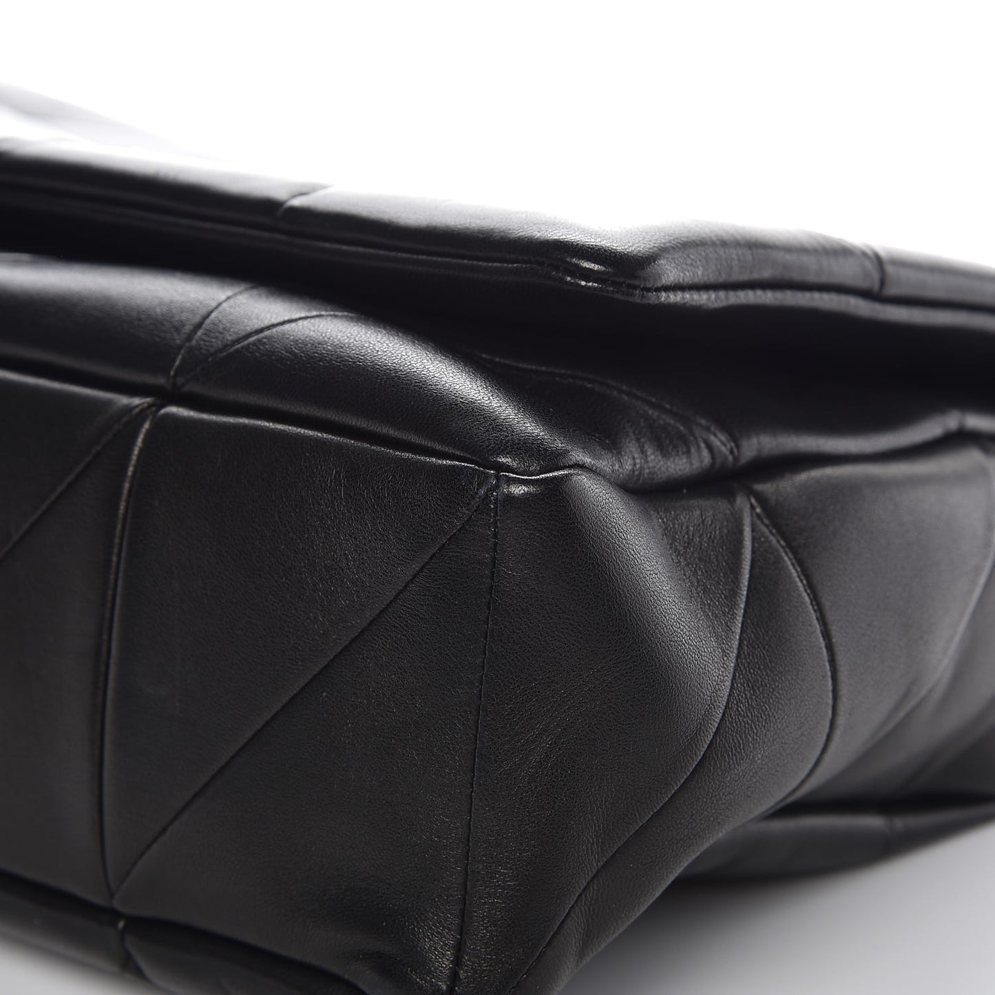 Lambskin Patchwork Monogram Large Jamie Black