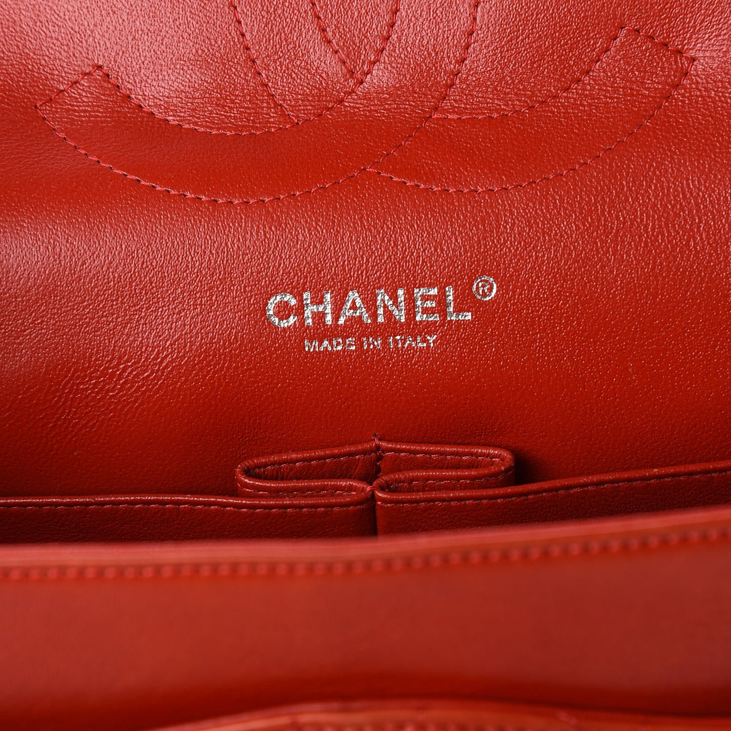 Lambskin Quilted Jumbo Double Flap Red