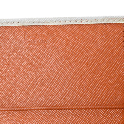 Prada Saffiano Beach Flap Continental Wallet Papaya 6 of 10