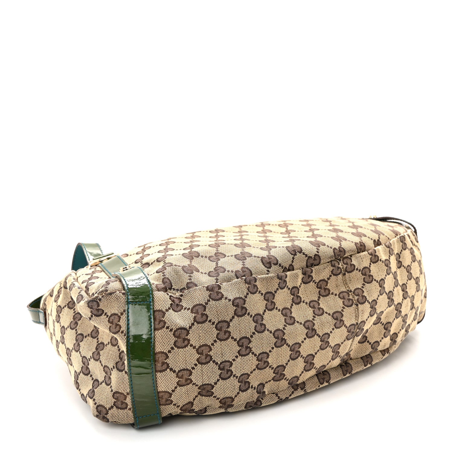 Gucci Monogram Patent Medium Abbey Shoulder Bag Blue 4 of 13
