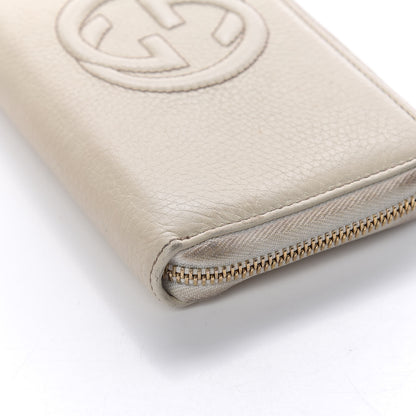 Gucci Pebbled Calfskin Soho Zip Around Wallet Off White 9 of 14