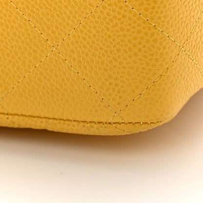 Chanel Caviar Quilted Jumbo Double Flap Yellow 11 of 13