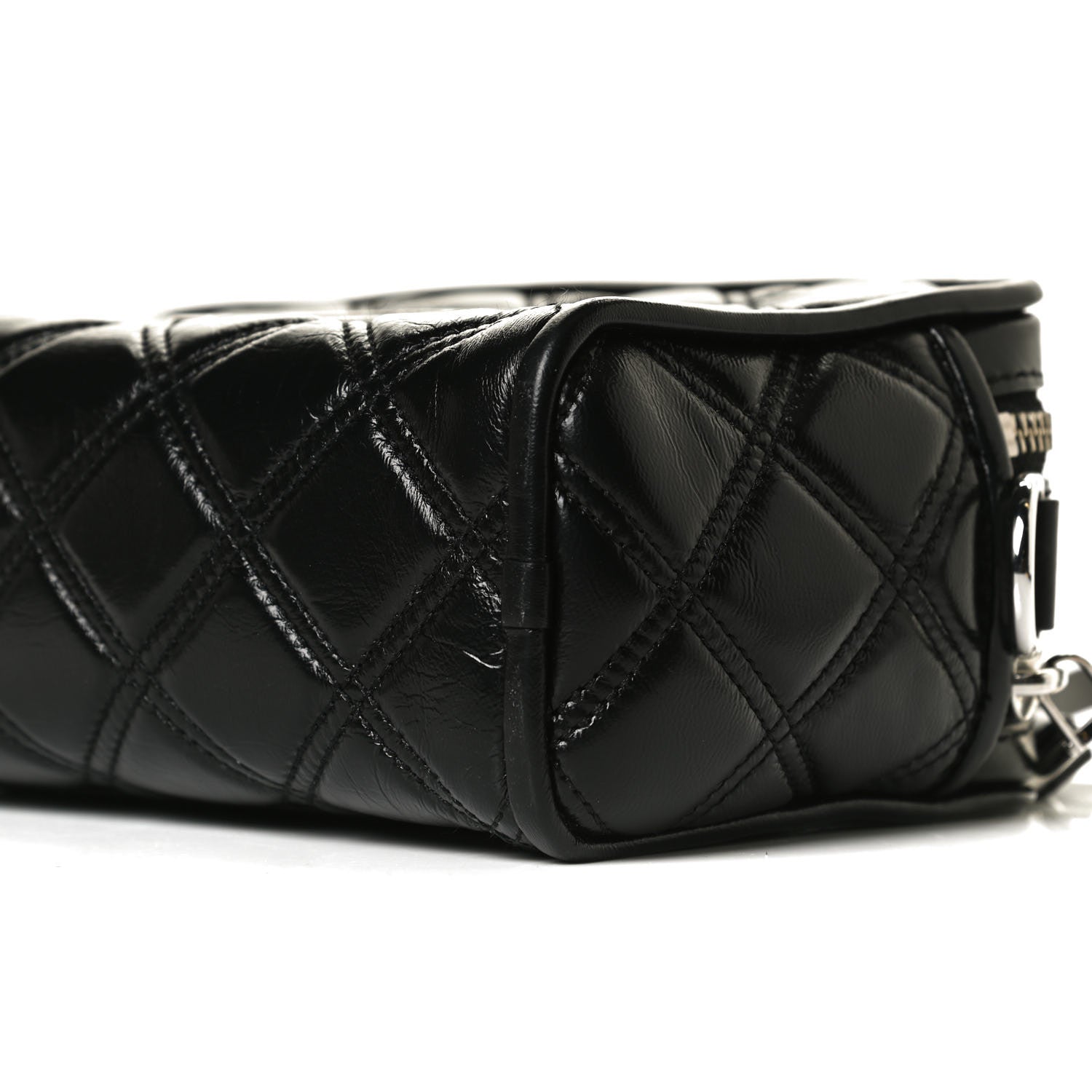 Marc Jacobs Natural Grain Calfskin Quilted The Softshot 21 Bag Black 10 of 14