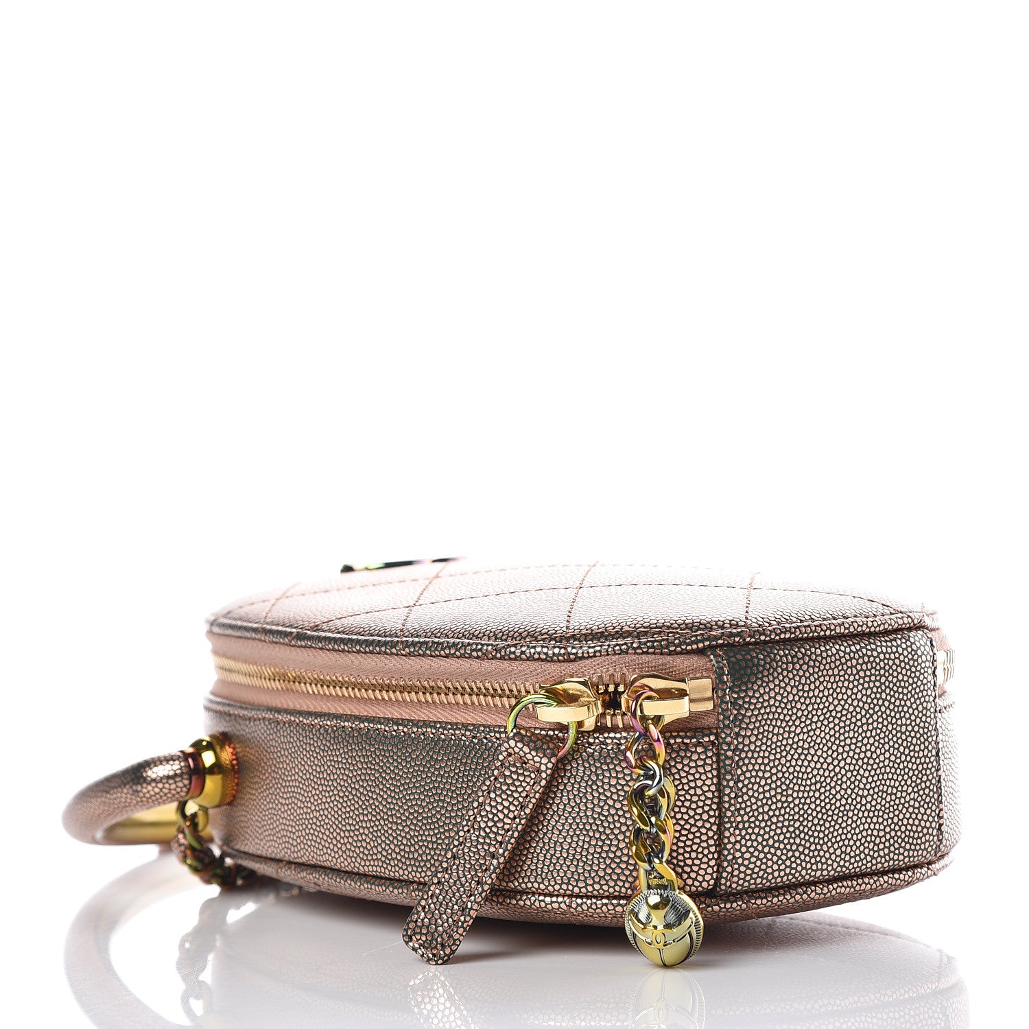 Chanel Metallic Caviar Quilted Camera Case Copper 4 of 11