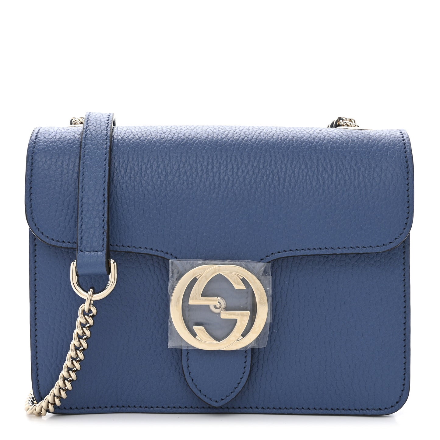 Dollar Calfskin Small Interlocking G Shoulder Bag Caspian