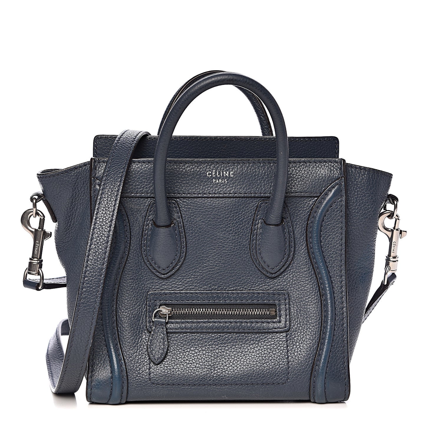 Drummed Calfskin Nano Luggage Orage