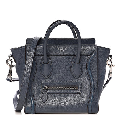 Celine Drummed Calfskin Nano Luggage Orage 1 of 13