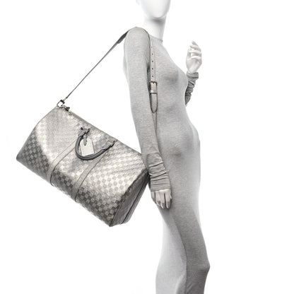 Louis Vuitton Damier Glitter Keepall Bandouliere 50 Silver 2 of 11