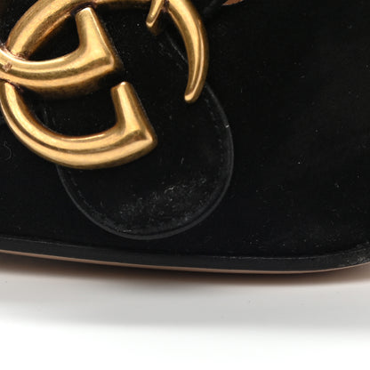 Gucci Kid Scamosciato GG Marmont Fringe 105mm Loafer Pumps 36 Black 12 of 12