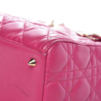 Christian Dior Lambskin Cannage Medium Lady Dior Pink 11 of 12