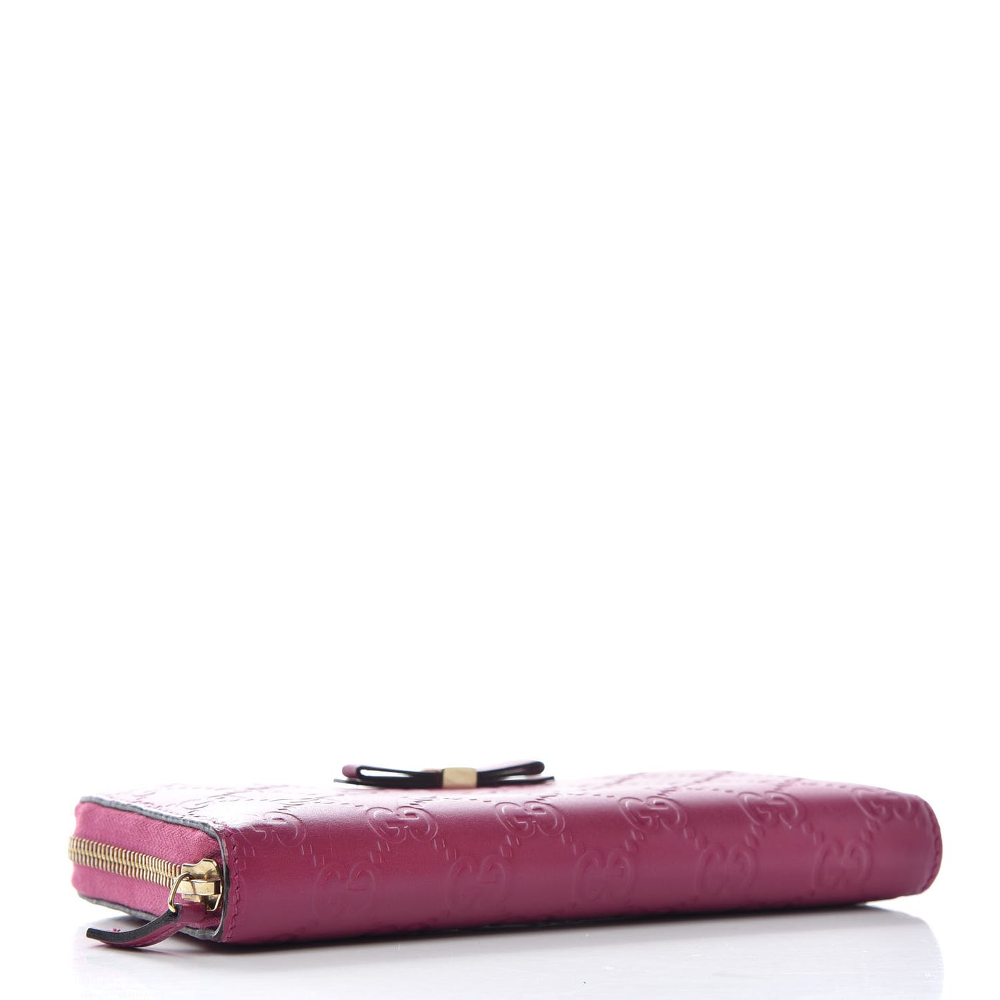 Guccissima Signature Bowy Zip Around Wallet Peonia Flower