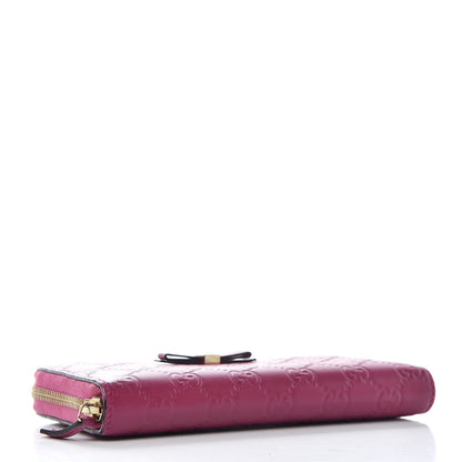 Gucci Guccissima Signature Bowy Zip Around Wallet Peonia Flower 4 of 6